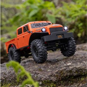מכונית Axial SCX24 Dodge Power Wagon 4WD Brushed 1/24 כתומה מכונית Axial SCX24 Dodge Power Wagon 4WD Brushed 1/24 כתומה