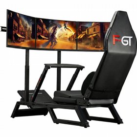 כיסא סימולטור נהיגה NLR F-GT כולל 3 מסכי AOC 280Hz כיסא סימולטור נהיגה NLR F-GT כולל 3 מסכי AOC 280Hz