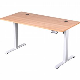 שולחן חשמלי STANDLY לבן - פלטת עץ טבעי שולחן חשמלי STANDLY לבן - פלטת עץ טבעי