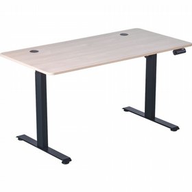 שולחן חשמלי STANDLY שחור - פלטת עץ אלון מולבן שולחן חשמלי STANDLY שחור - פלטת עץ אלון מולבן