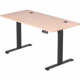 שולחן חשמלי STANDLY שחור - פלטת עץ בהיר שולחן חשמלי STANDLY שחור - פלטת עץ בהיר