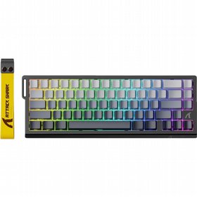 מקלדת גיימינג Attack Shark X68HE Side Printed שחורה Gradient מקלדת גיימינג Attack Shark X68HE Side Printed שחורה Gradient