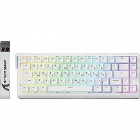 מקלדת גיימינג Attack Shark X68HE לבנה מקלדת גיימינג Attack Shark X68HE לבנה